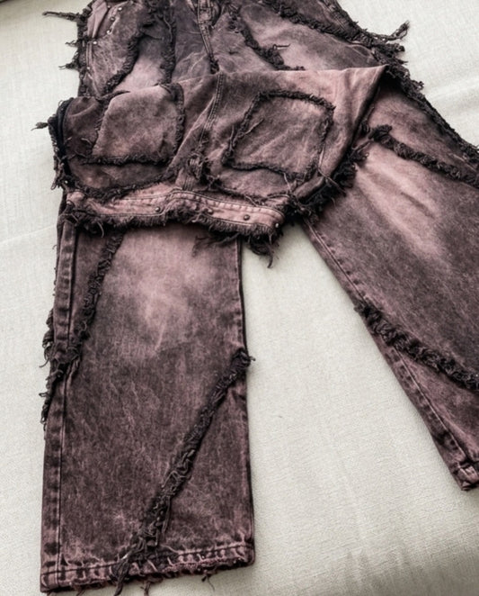 Pantalones Denim Desgastados