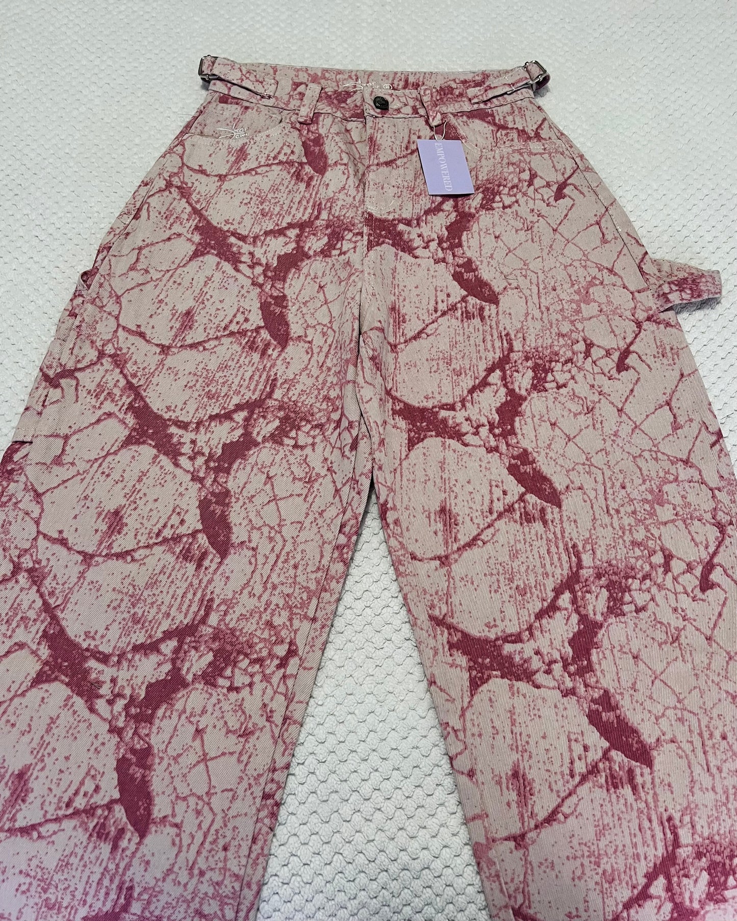 Jeans rosa Rígido