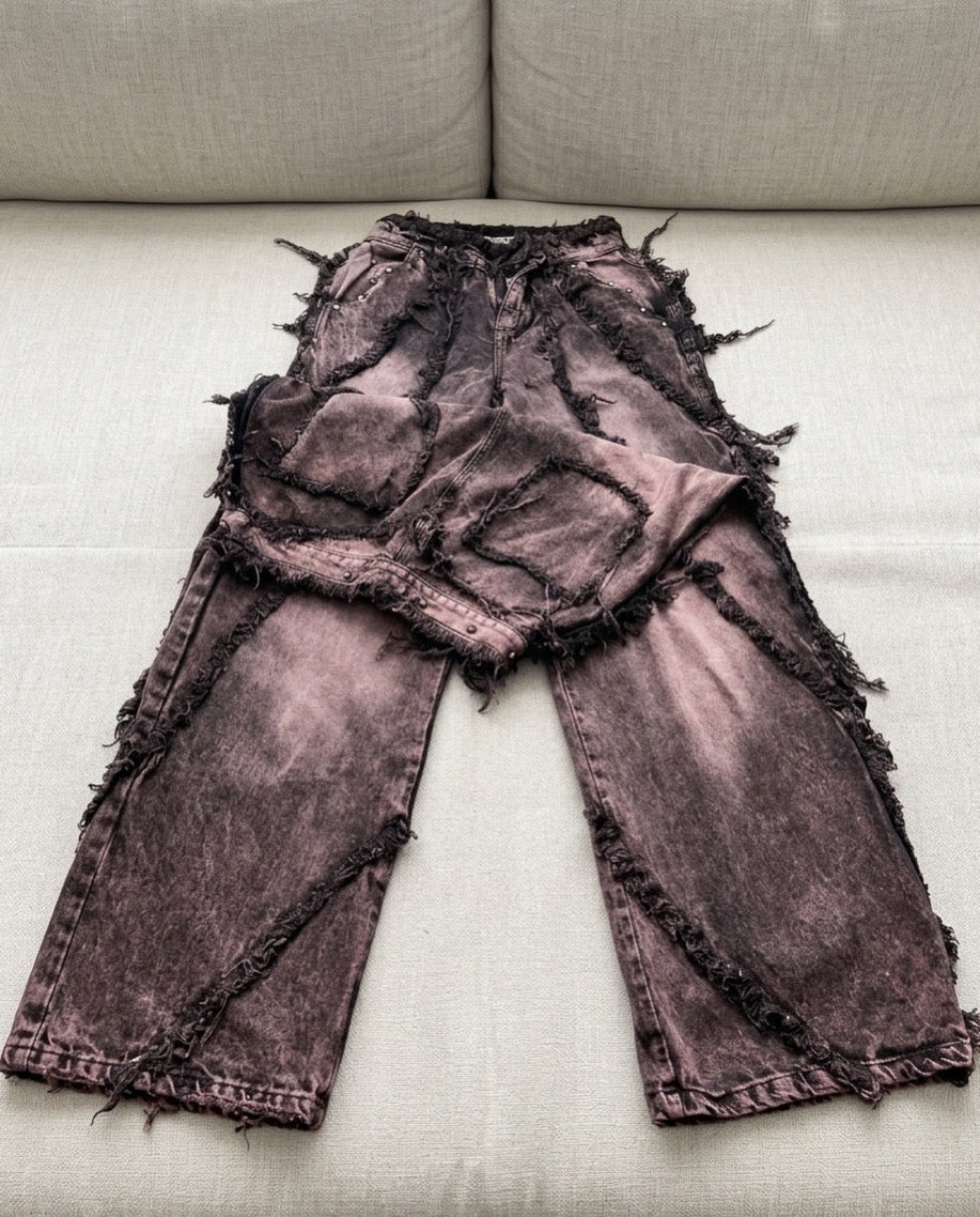 Pantalones Denim Desgastados