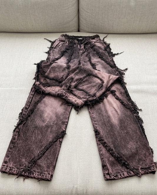 Pantalones Denim Desgastados