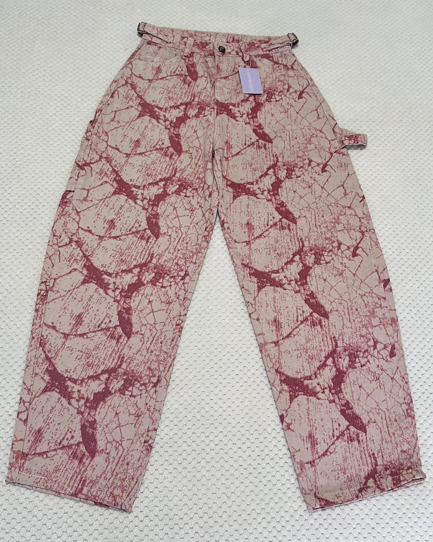 Jeans rosa Rígido