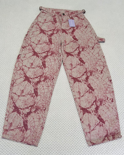 Jeans rosa Rígido