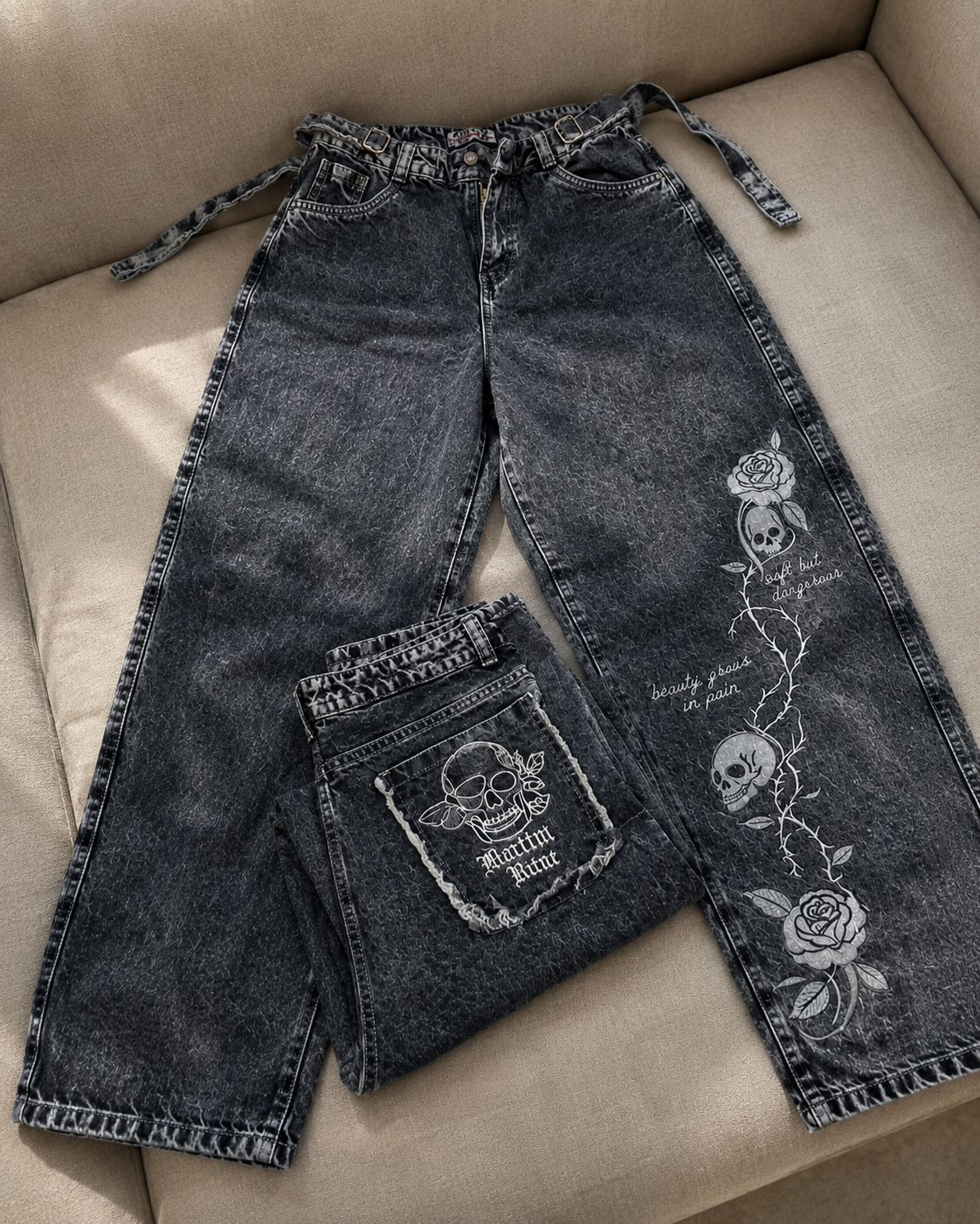 Jeans con bordados