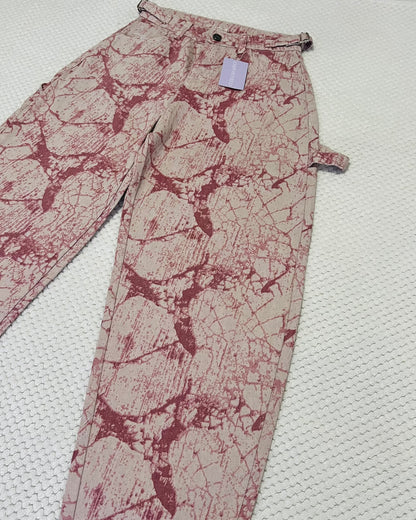 Jeans rosa Rígido