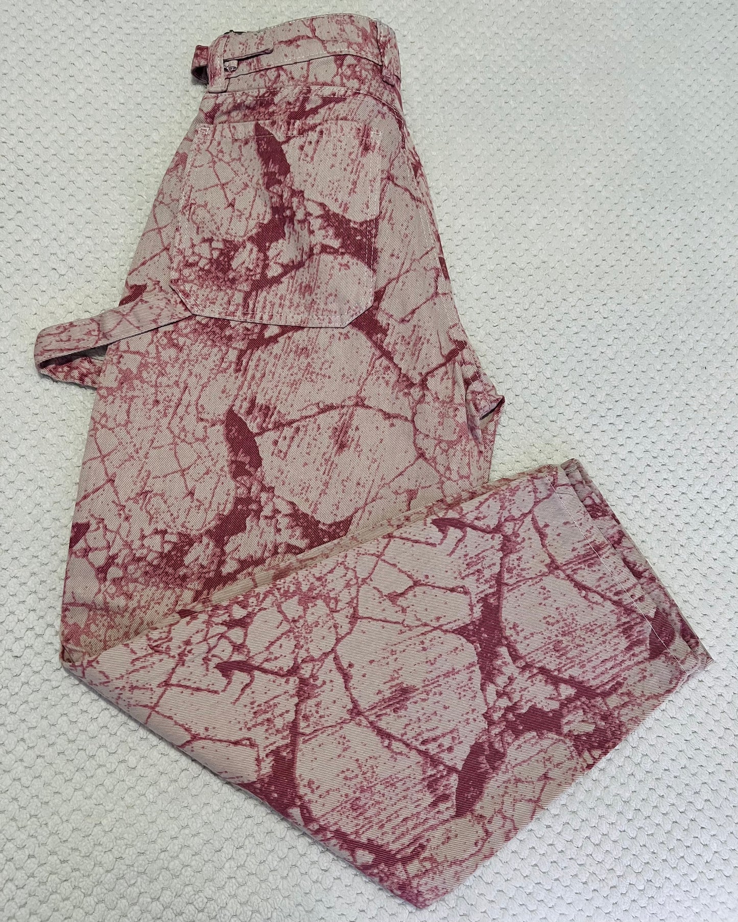 Jeans rosa Rígido