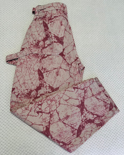 Jeans rosa Rígido
